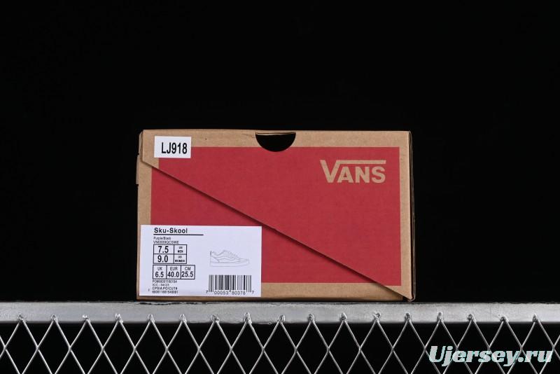 Vans Classics Knu Skool Black Purple Slip-On Shoes - VN0009QCSWE