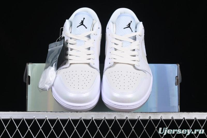 Nike Air Jordan 1 Low "Year of the Snake 2025" AJ1 Basketball Shoes with Iridescent Pearl Finish - HF4080-001