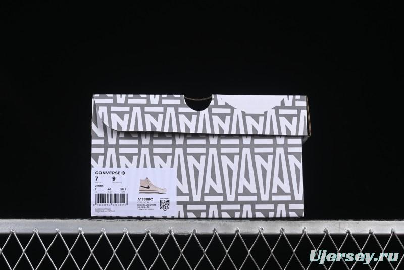 A Ma Maniere x Nike x Converse Chuck 70 High Top Sneakers with Leather and Velvet Swoosh Logo - A13388C