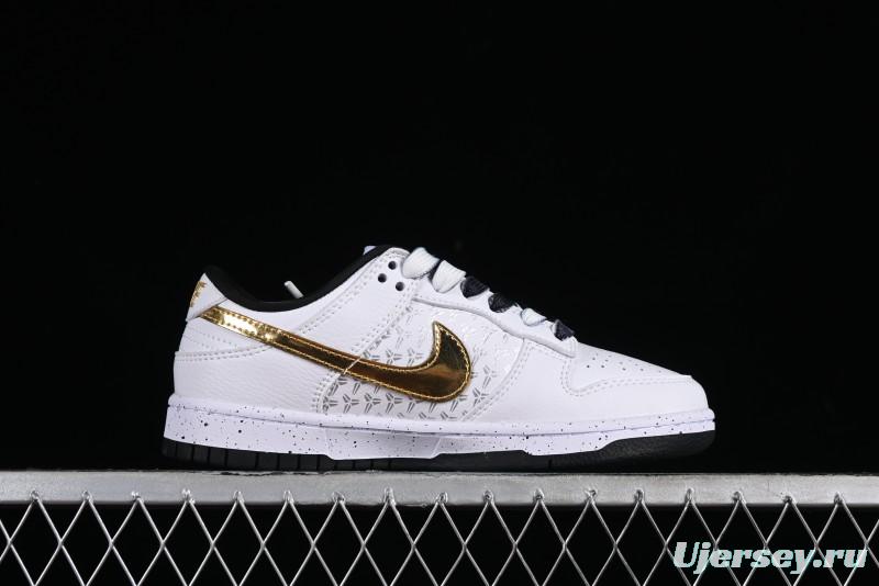 Nike SB Dunk Low Kobe Series - White Gold Anniversary High-End Custom Low-Top Casual Sneakers - FC1688-193