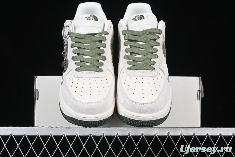 Nike Air Force 1 '07 Low The North Face Collaboration Green Snake Swoosh Casual Sneakers - DF0188-026