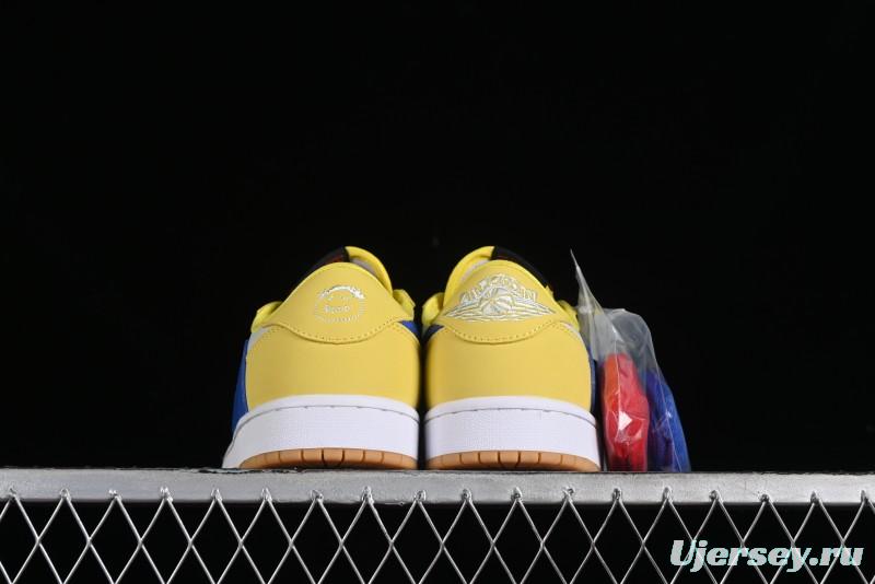 Nike Travis Scott x Air Jordan 1 Low OG Retro Sneakers with Reverse Swoosh - DZ4137-700