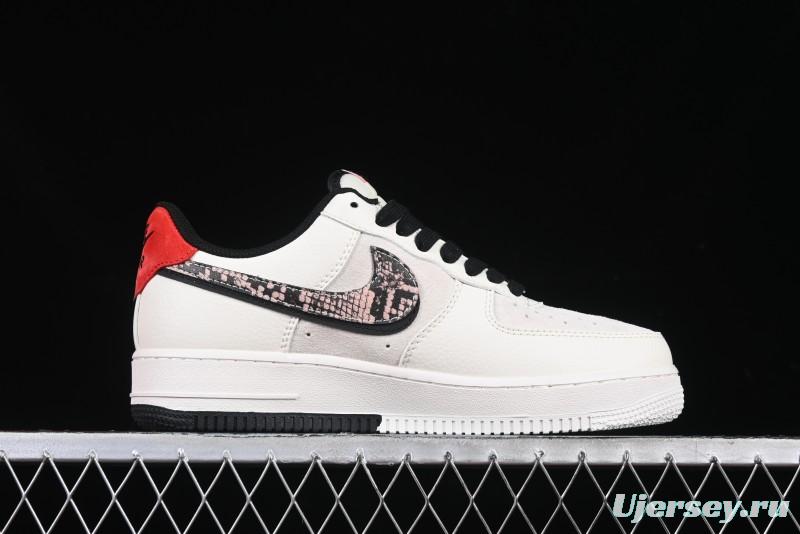 Nike Air Force 1 '07 Low Supreme Snake Year Limited Edition Basketball Shoes with Python Swoosh - DM6688-026