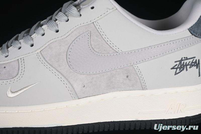 Nike Air Force 1 '07 Low Stussy Collaboration Galaxy Grey Low-Top Casual Sneakers - KK1988-055