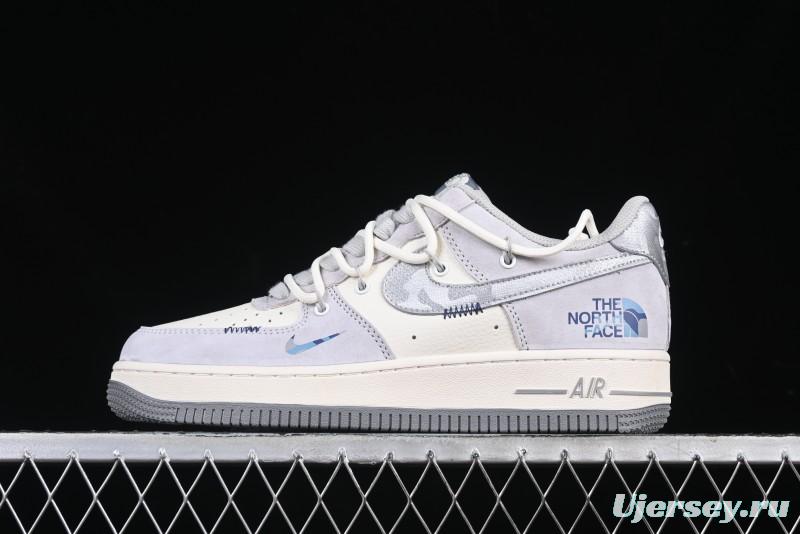 Nike Air Force 1 '07 Low The North Face Collaboration Silver Swoosh Drawstring Casual Sneakers - DM6688-016