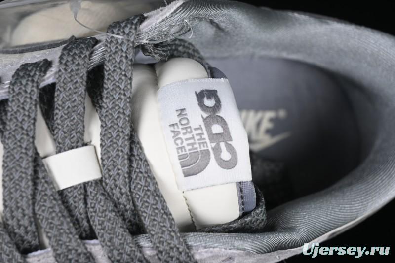 Nike SB Dunk Low The North Face Collaboration Double Swoosh Grey Pigskin Anniversary Edition Custom Low-Top Casual Skate Shoes - XX3168-009