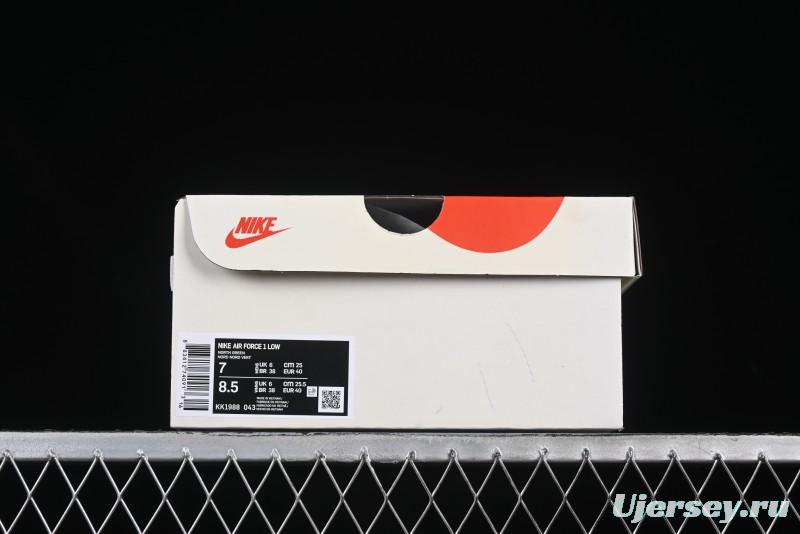 Nike Air Force 1 '07 Low The North Face Collaboration Beige Green Mini Swoosh Casual Sneakers - KK1988-043