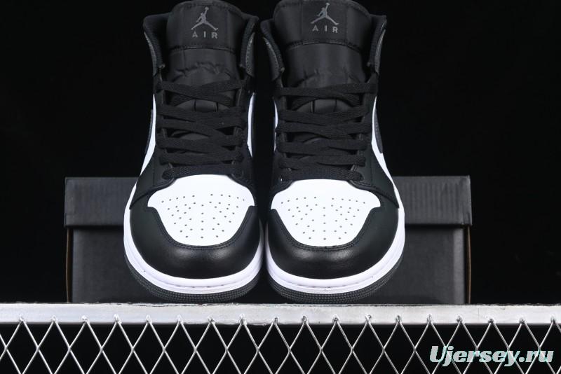 Nike Air Jordan 1 Mid AJ1 White Black Gray Culture Leisure Sneakers - DQ8426-001