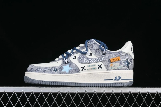 Nike Air Force 1 '07 Low Blue Star Casual Sneakers - BD0077-222