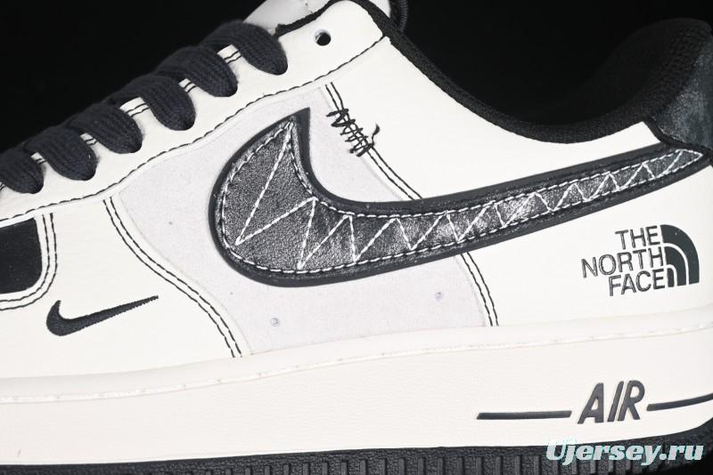 Nike Air Force 1'07 Low The North Face Collaboration Patent Leather Black Stitch Low-Top Casual Sneakers - DM6688-005