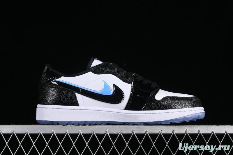 Nike Air Jordan 1 Low Golf AJ1 Retro Golf Shoes with Laser Patent Leather and Double Hook Design - FZ4159-100