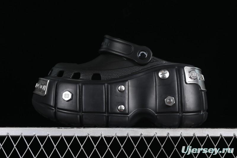 Balenciaga Hardcrocs Slide EVA Round Toe Ultra Thick Sole Clog Sandals - W1S8N1081