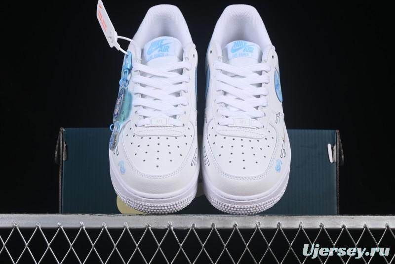 Nike Air Force 1 '07 Low Casual Sneakers with Erciyuan Hand-Painted Graffiti Lingzhu Aobing Design - HF0022-010