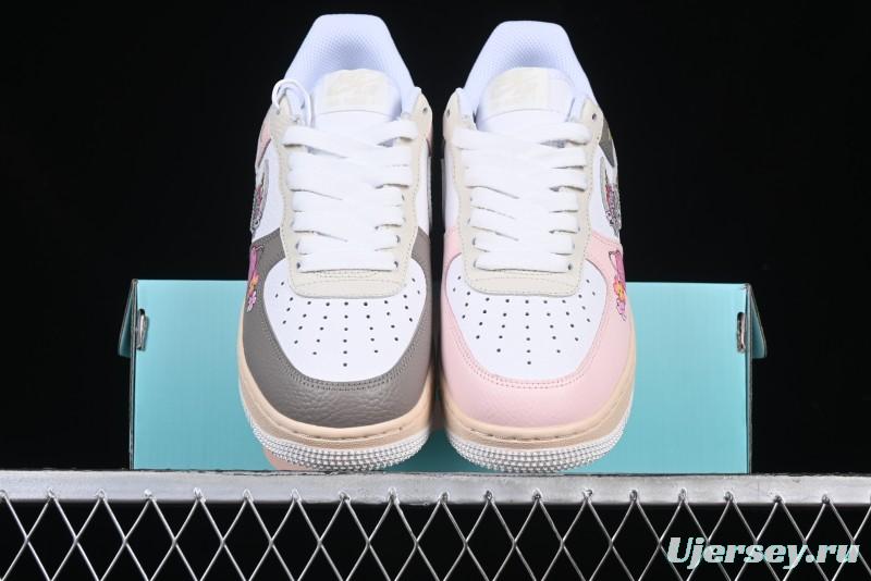 Nike Air Force 1 '07 Low Leopard Print Skeleton Custom Casual Sneakers - TY0103-222