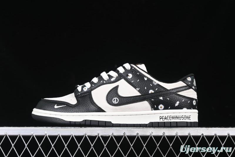 Nike SB Dunk Low Lightning Collaboration Daisy Black Check Anniversary Customized Low-Top Casual Sneakers - DJ2024-069
