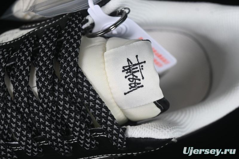 Nike Air Force 1 '07 Low Stussy Collaboration Black Leather Low-Top Casual Sneakers - HH7518-045