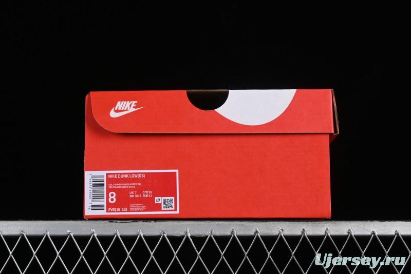 Nike Dunk Low SB Skateboarding Shoes in White Blue Red Colorway - FV8119-161