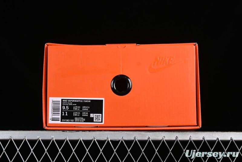 Nike Sacai VaporWaffle 3.0 Deconstructed Running Shoes with Layered Sole - CV1363-102