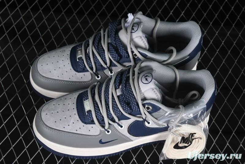 Nike Air Force 1 '07 Low Lightning Collaboration Cement Grey Drawstring Casual Sneakers - SJ1198-111