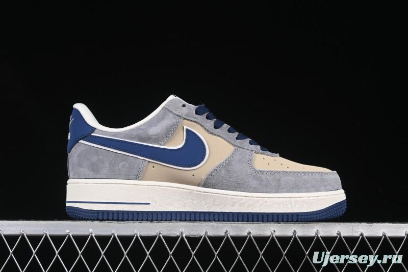 Nike Air Force 1 '07 Low Volon Bear Collaboration Blue Swoosh Casual Sneakers - KK1988-045
