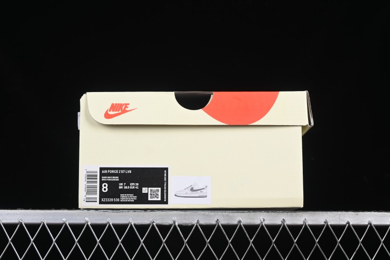 Nike Air Force 1 '07 Low Stussy Collaboration - Grey English Patchwork Low-Top Casual Sneakers - XZ3328-536