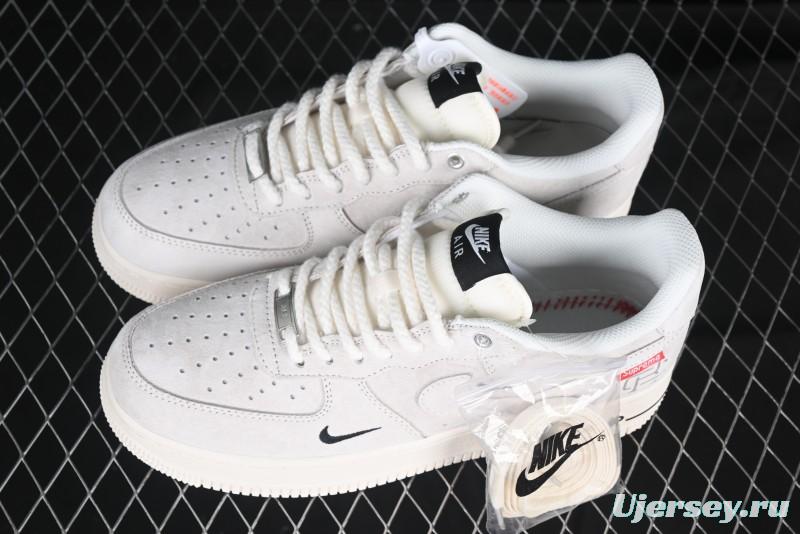 Nike Air Force 1 '07 Low Supreme Champion Collaboration Off-White Mini Swoosh Casual Sneakers - SJ6698-020