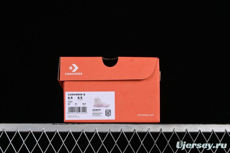 Converse Chuck 1970s Ice Cream Fun White Pink High Top Canvas Sneakers - A10947C