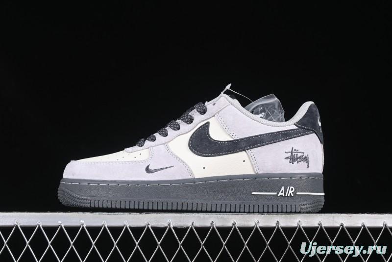 Nike Air Force 1 '07 Low Stussy Collaboration Beige Grey Jade Sole Low-Top Casual Sneakers - XZ6188-196