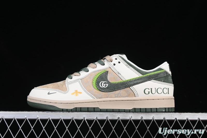 Nike SB Dunk Low Gucci Collaboration Anniversary High-End Custom Low-Top Casual Sneakers - DM6868-025
