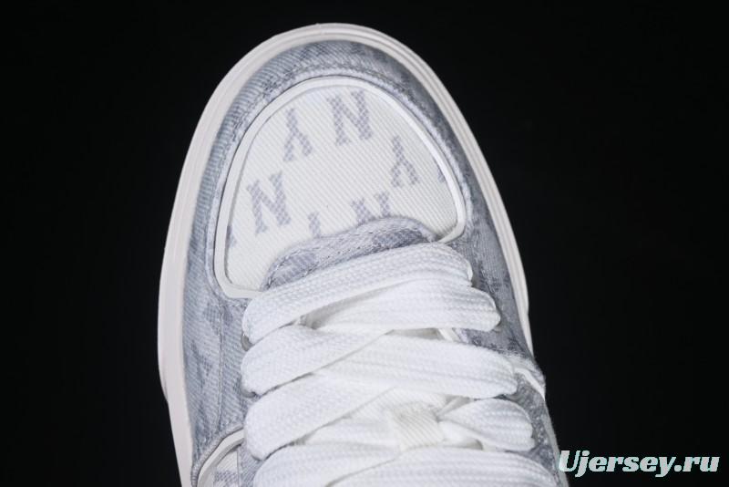 New York Yankees Chunky Liner Mid Denim Monogram Platform Sandals - 3ASXD065N50GRS