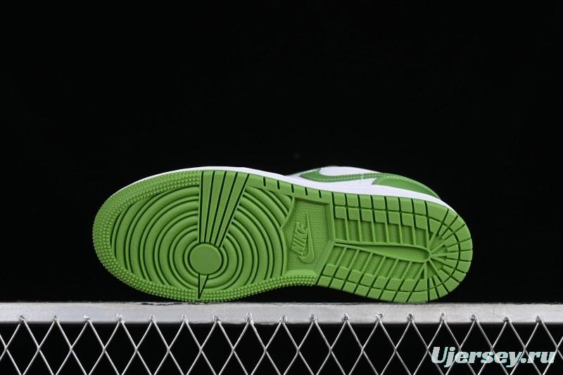 Nike Air Jordan 1 Low AJ1 White Green Low Top Lifestyle Basketball Shoes - HF4823-100