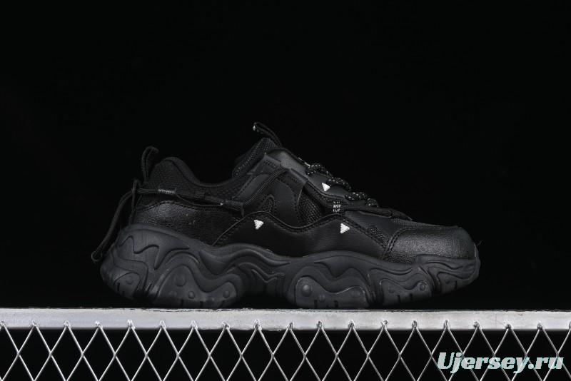 Fila Fusion Retro Mars Running Shoes with Lace-Up Design and Cushioned Sole - F12W422103FBK