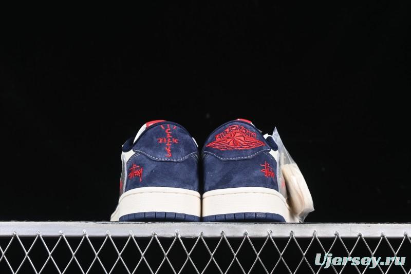 Nike Travis Scott x Fragment Design x Air Jordan 1 Low OG SP AJ1 Retro Sneakers - DM9288-008