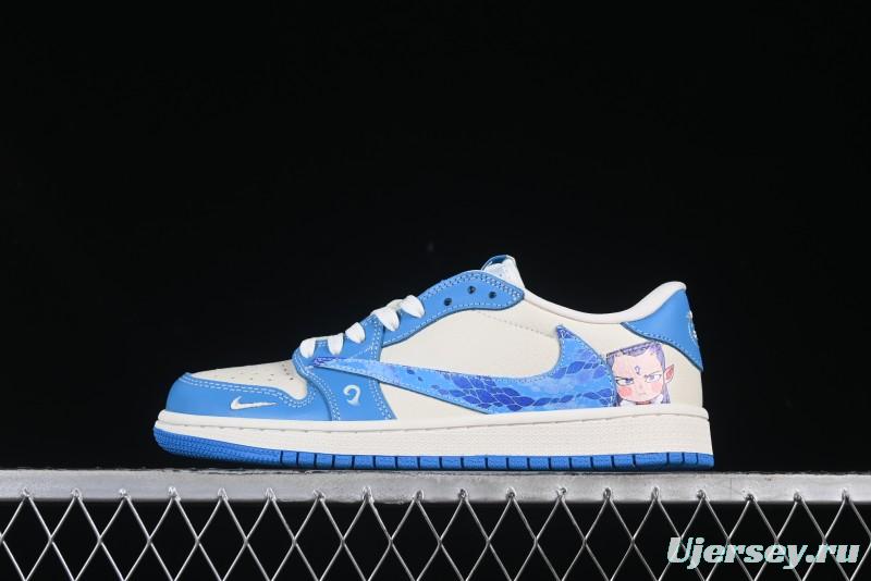 Nike Travis Scott x Fragment Design x Air Jordan 1 Low OG SP AJ1 Casual Sneakers - XS2025-066