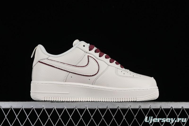 Nike Air Force 1 '07 Low Classic Burgundy Mini Swoosh Starry Sky Low-Top Casual Sneakers - MJ0319-025