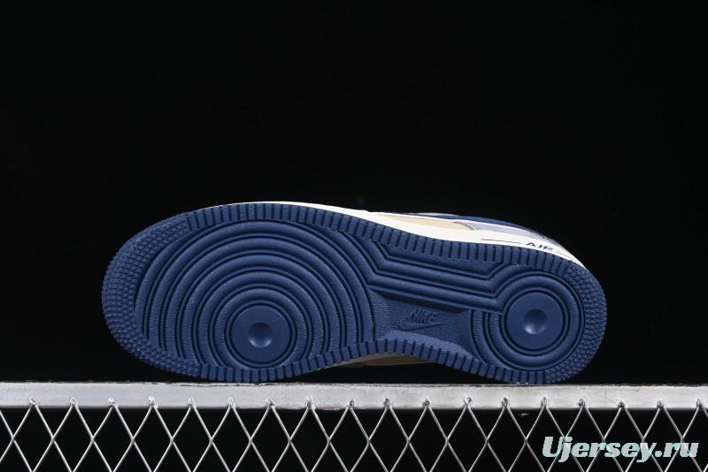 Nike Air Force 1 '07 Low Volon Bear Collaboration Blue Swoosh Casual Sneakers - KK1988-045