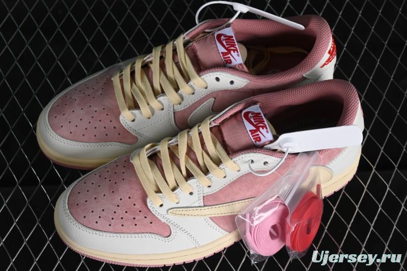 Nike Travis Scott x Air Jordan 1 Low OG AJ1 Reverse Swoosh Sneakers - DM7866-600