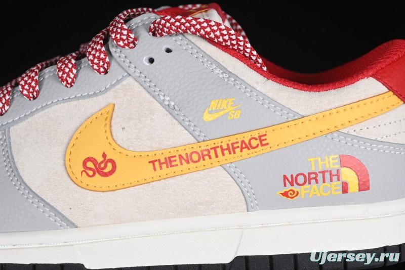 Nike SB Dunk Low The North Face Year of the Snake Collaboration Yellow Swoosh Anniversary Custom Low-Top Casual Skate Shoes - DJ2024-079