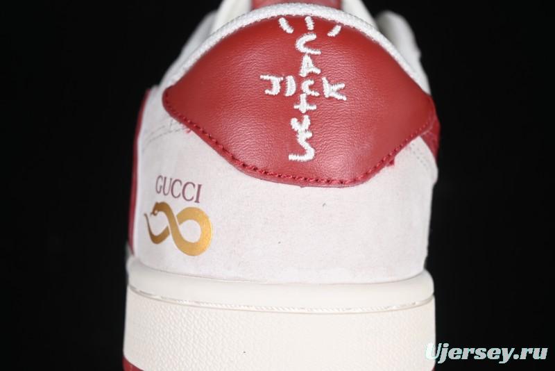 Nike Travis Scott x Fragment Design x Air Jordan 1 Low OG SP AJ1 Retro Sneakers with Reverse Swoosh - XZ6188-056