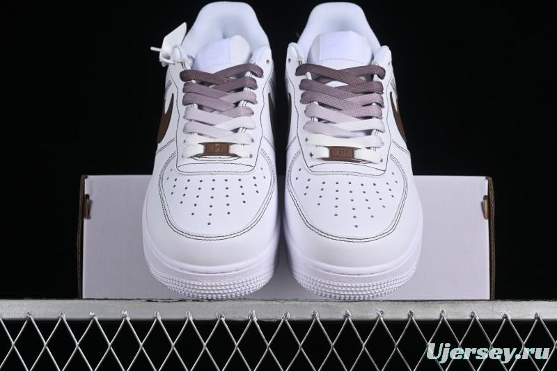 Nike Air Force 1 '07 Low Custom Anime Theme Gradient Brown Swoosh Casual Sneakers - FN0366-103