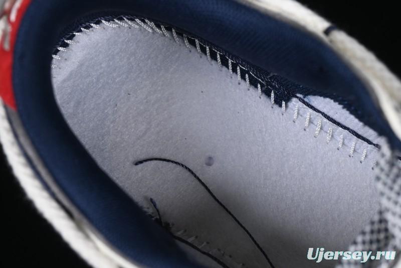 Nike SB Dunk Low Stussy Collaboration Anniversary Custom Low-Top Casual Sneakers with Strap in Beige Grey and Navy - YX5066-236