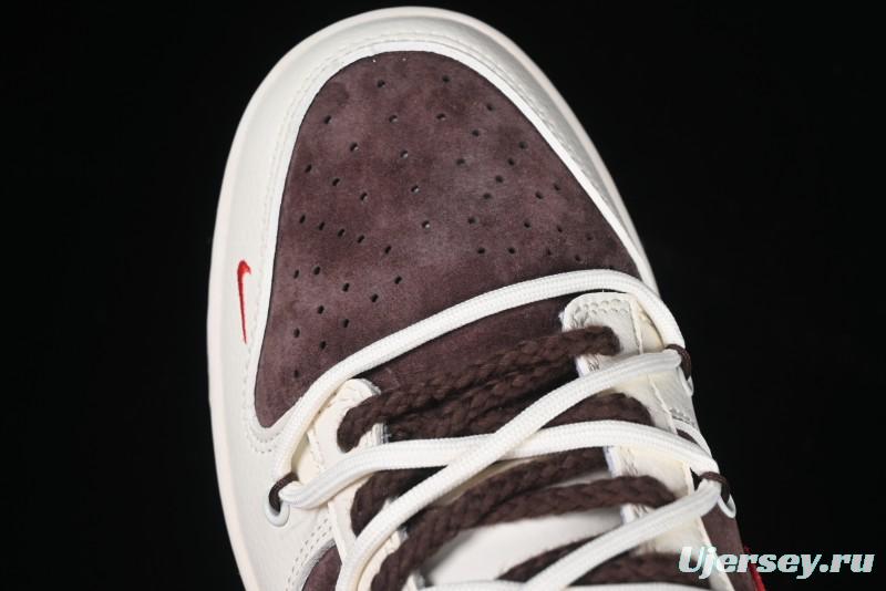 Nike SB Dunk Low Year of the Snake Series - Lace-Up Red Hook Anniversary High-End Custom Low-Top Casual Skate Shoes - YX5066-266