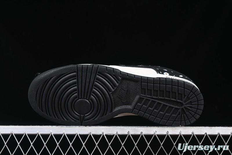 Nike SB Dunk Low Lightning Collaboration Daisy Black Check Anniversary Customized Low-Top Casual Sneakers - DJ2024-069