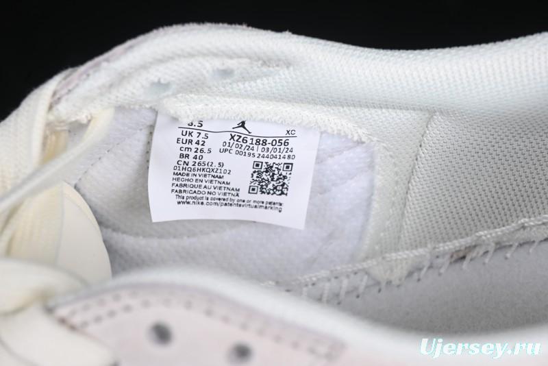 Nike Travis Scott x Fragment Design x Air Jordan 1 Low OG SP AJ1 Retro Sneakers with Reverse Swoosh - XZ6188-056