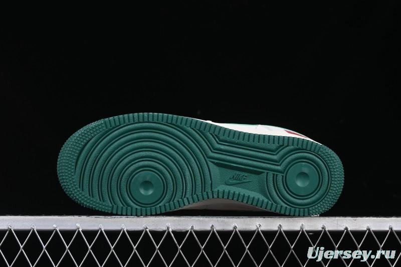 Nike Air Force 1 '07 Low CDG Play Collaboration Green Swoosh Low-Top Casual Sneakers - DF0188-033