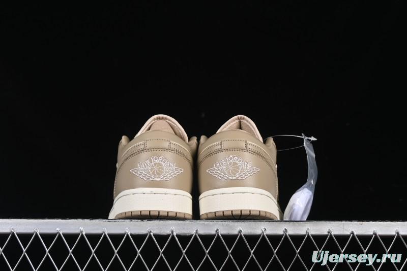 Nike Air Jordan 1 Low AJ1 Wheat Color Low-Top Casual Sneakers - DC0774-203