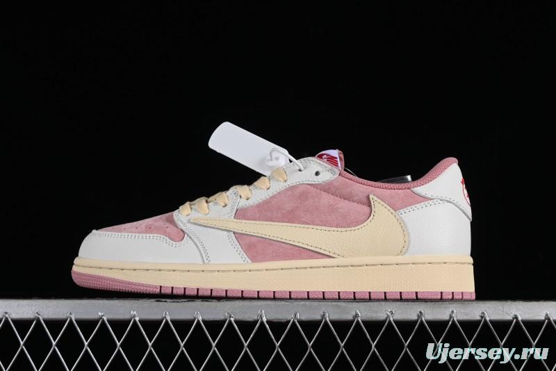 Nike Travis Scott x Air Jordan 1 Low OG AJ1 Reverse Swoosh Sneakers - DM7866-600