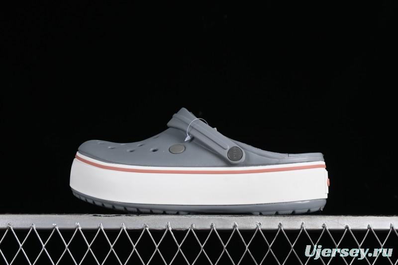 Crocs Crocband Platform Rainbow Comfortable Thick-Soled Clog Sandals - B.D4