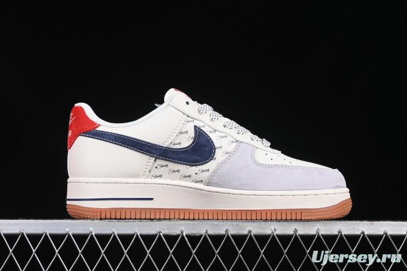 Nike Air Force 1 '07 Low Stussy Collaboration Year of the Snake Limited Edition Red Snake Low-Top Casual Sneakers - XS1958-502