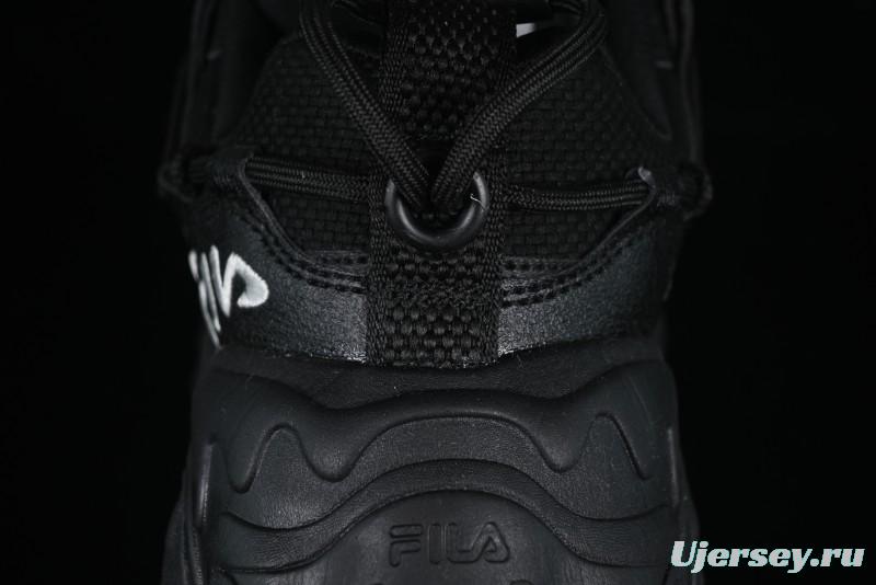 Fila Fusion Retro Mars Running Shoes with Lace-Up Design and Cushioned Sole - F12W422103FBK
